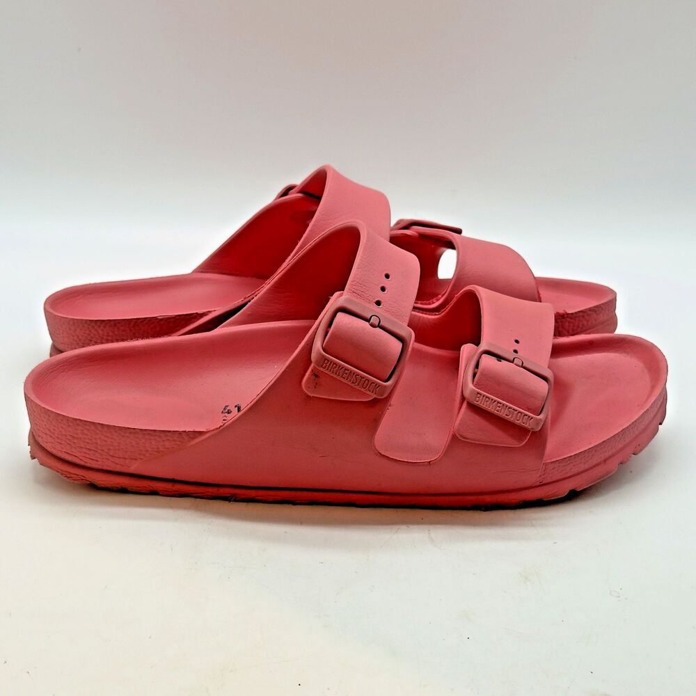 Birkenstock Arizona EVA Twin-Strap Sandals W 10 - M 8 Pink Buckle Slides EU 41